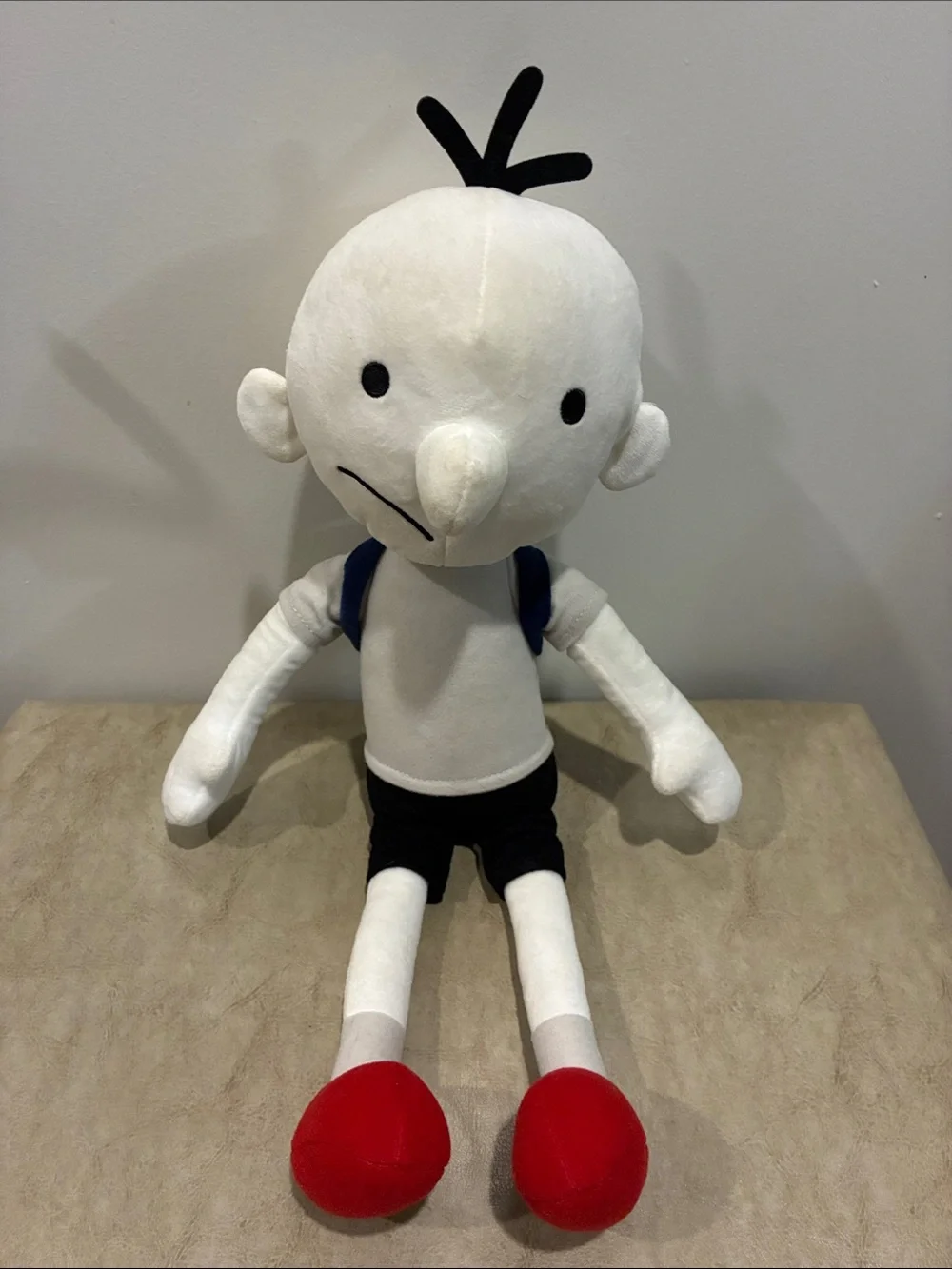 Kohl's White Plush Character with Red Shoes and Black Details